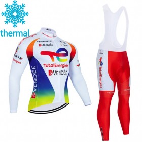 Tenue Maillot M/L + Collant à Bretelles 2021 Team TotalEnergies Hiver Thermal Fleece N003